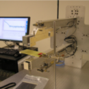 continuous-wave system connected to a separate measurement station in through-transmission mode